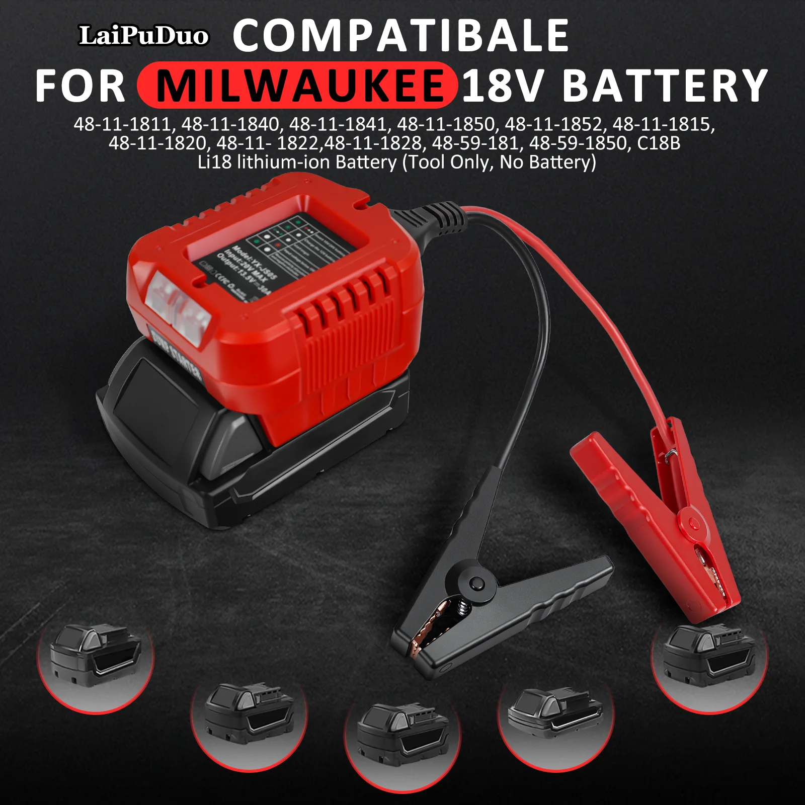 10AWG Jumper Cables Adapter Portable Battery Starter Auto Booster Cables Car Ign
