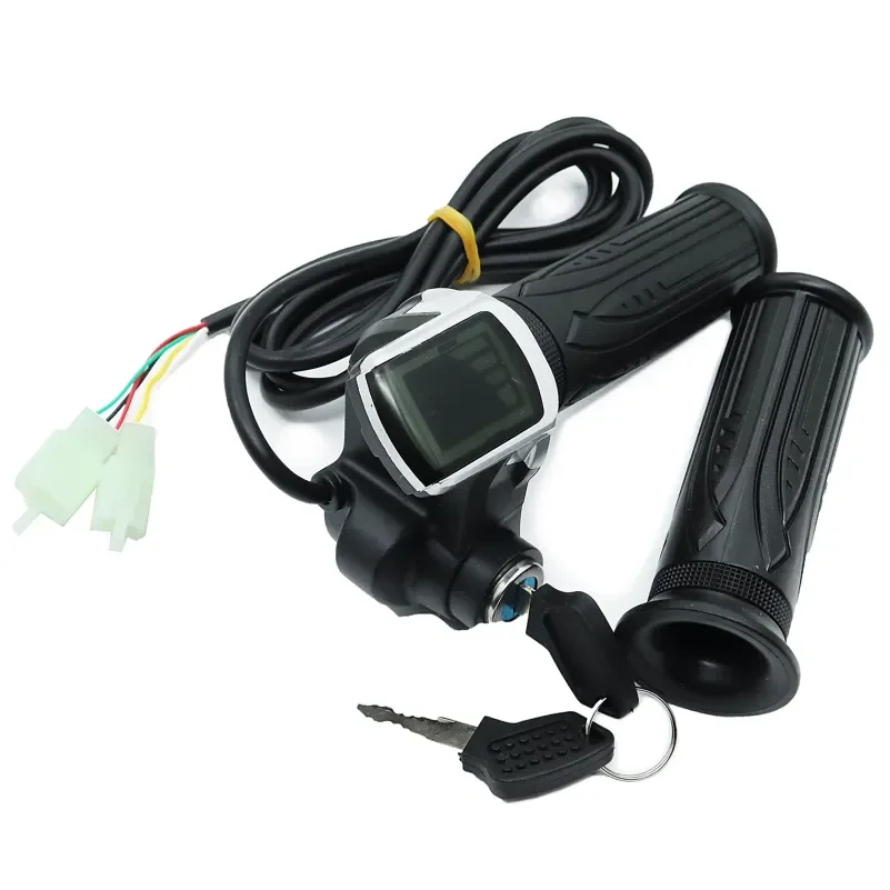 Acceleratore a rotazione dell'acceleratore con display LCD 24V 36V 48V per bicicletta elettrica nuovissima moto scooter E-bike - immagine 5