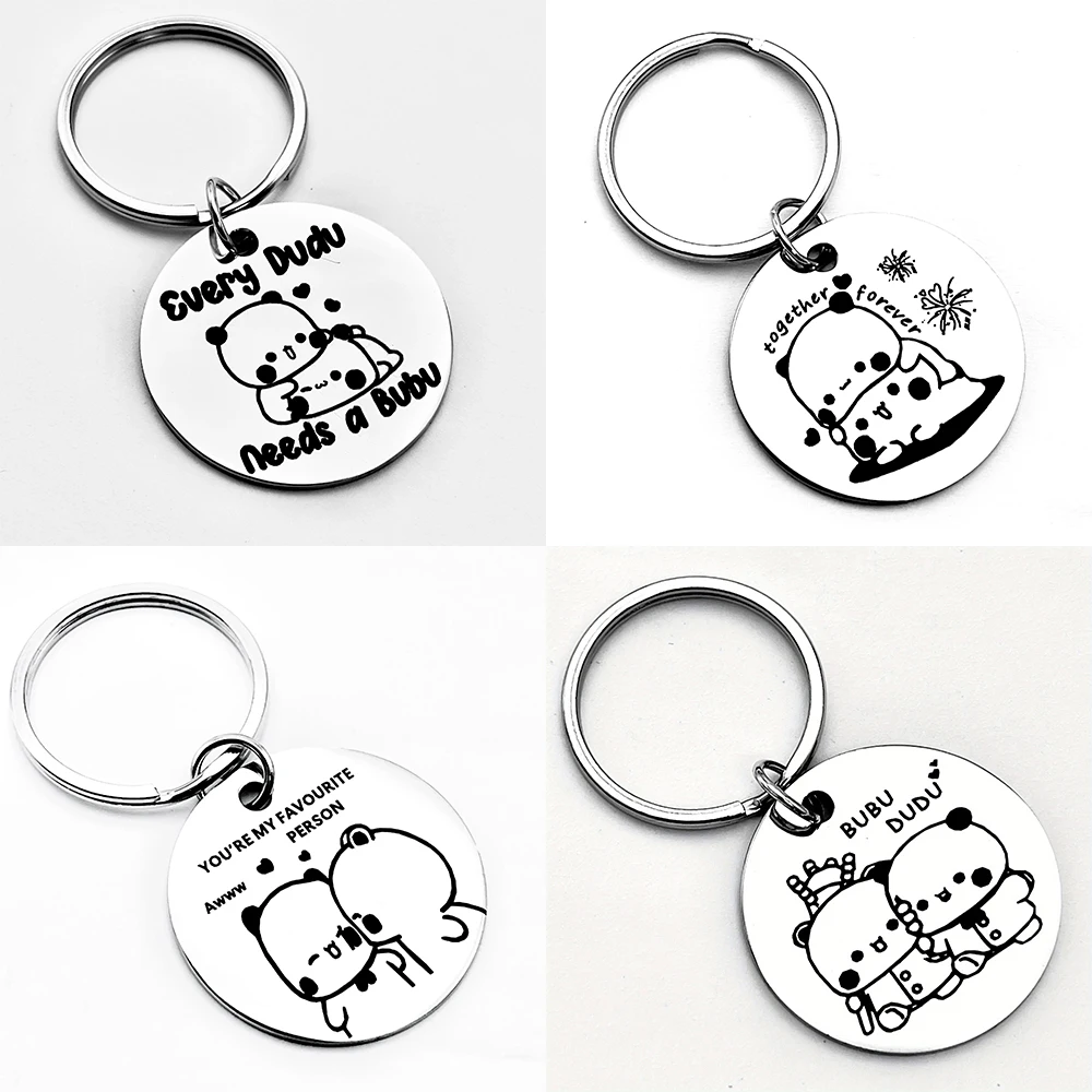 Love Bear Stainless Steel Keychain - Perfect Gift for Couples, Fashionable and Elegant Pendant Accessory