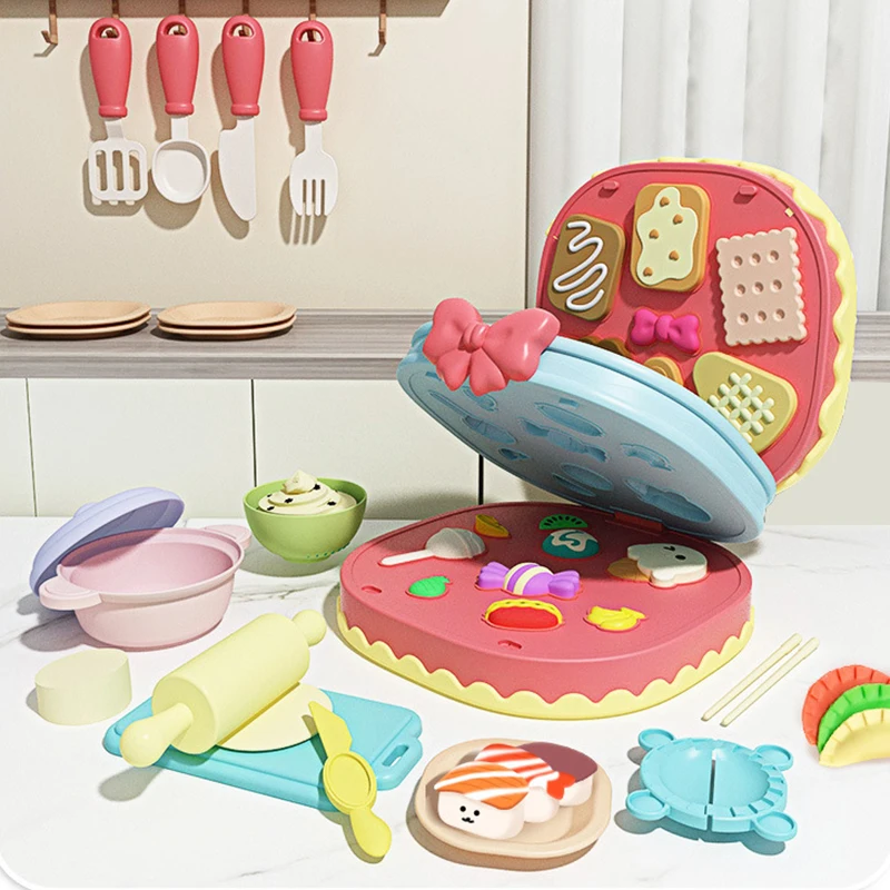 DIY Plasticine for Children Modeling Polymer Clay Baking Sets Mat Candy Cake Kitchen Pretend Play Toy Girl Kid Birthday Gift 2