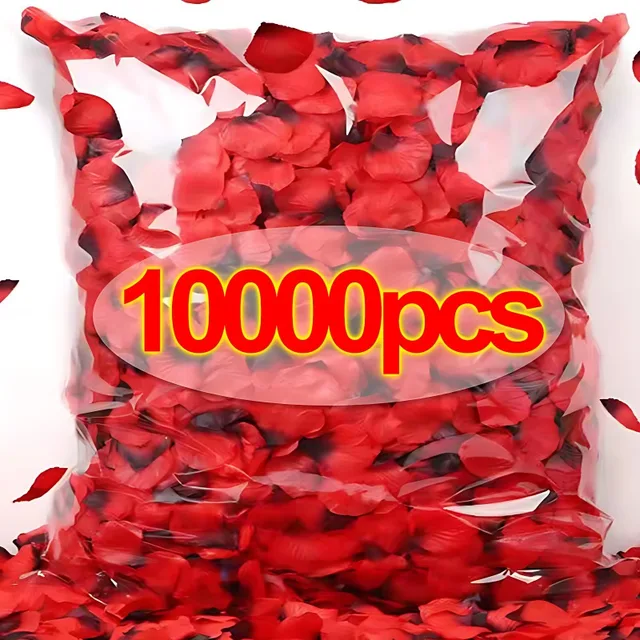 Lots de faux pétales de roses artificielles, roses rouges, Simulation de fleurs, pétales de soie pour la saint-valentin, fête de mariage, décor de noël 1