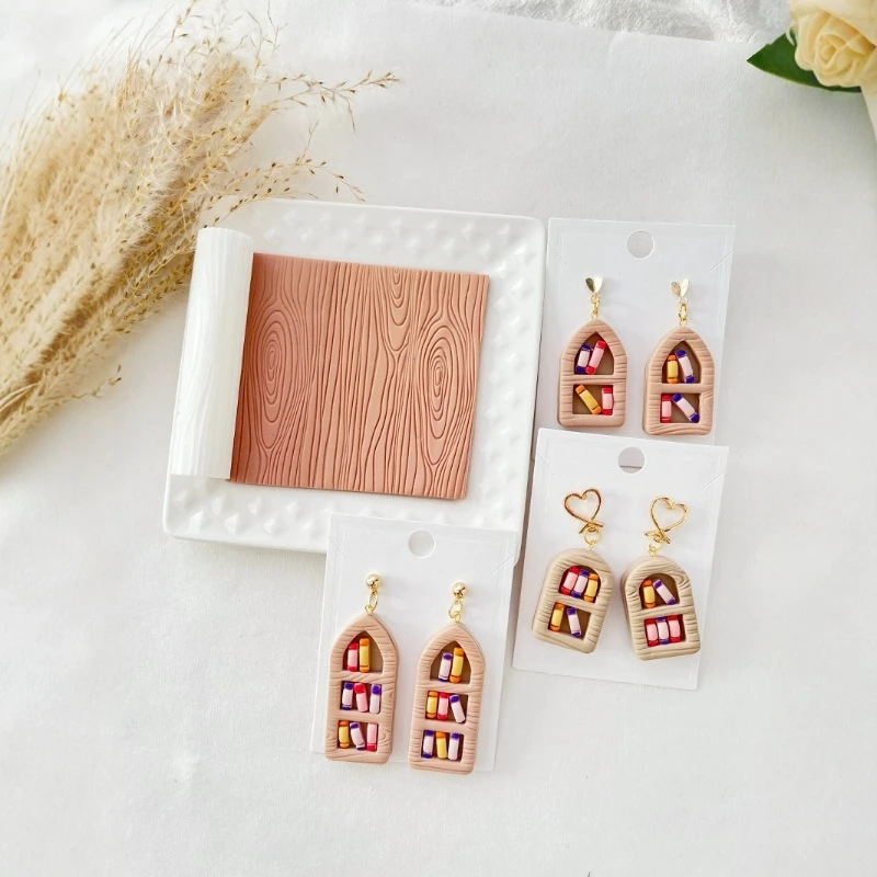 Wood Grain Texture Roller for Soft Pottery and Clay Earrings