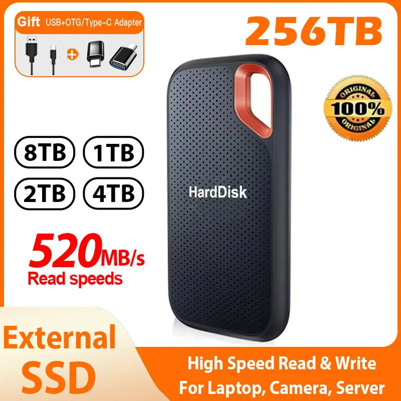 Portable SSD External Solid State Drive 1TB 2TB 4TB USB 3.1 Storage Lenovo SSD Hard for Computers laptops MAC