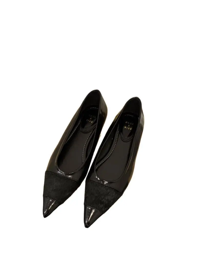 Pointed Toe Women Loafers Black Brown White Casual Mules Shoes New 2024 Fashion Shallow Slip on Low Flat Heel Party Dress Shoes 5