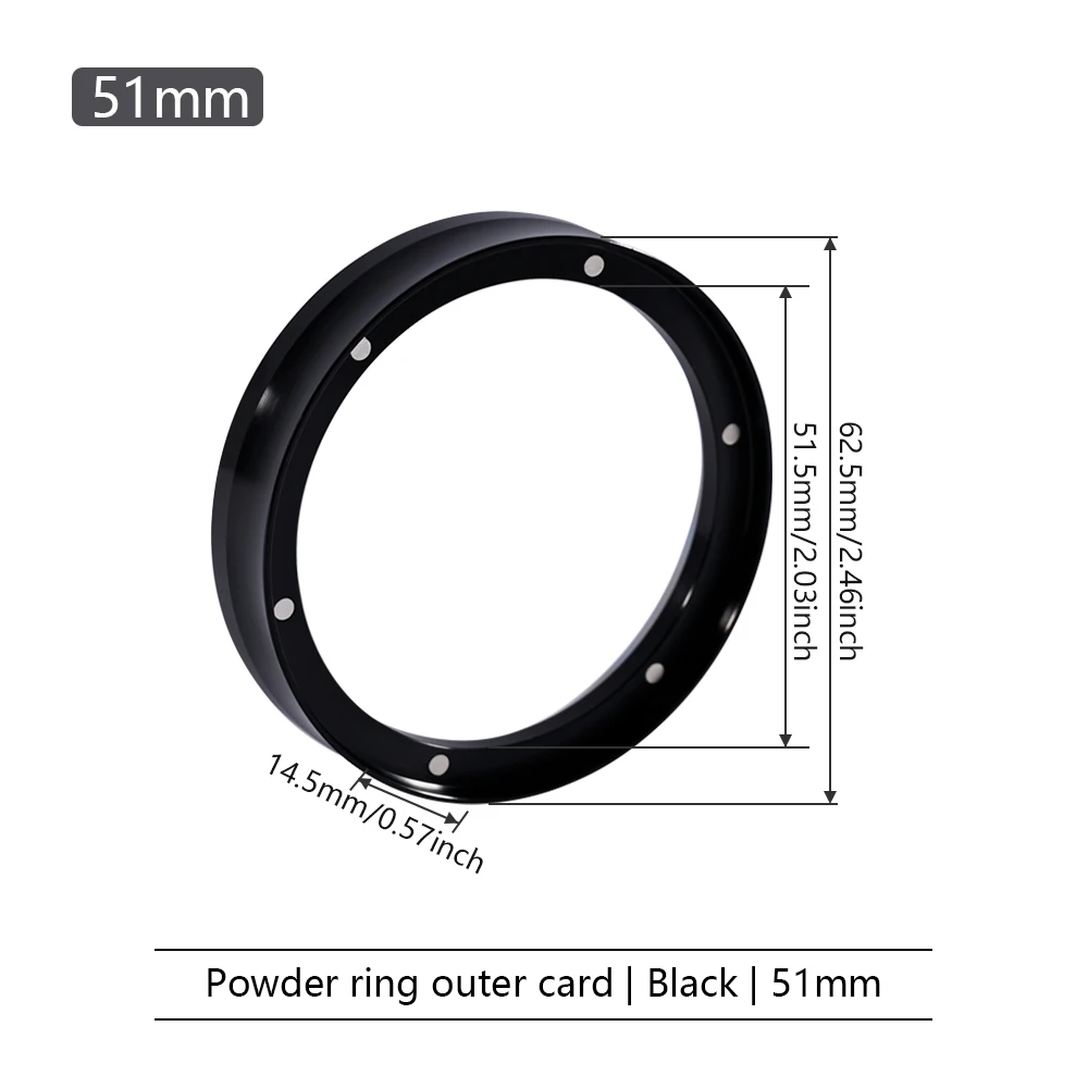 Magnetic Espresso Coffee Dosing Funnel with Aluminum Ring