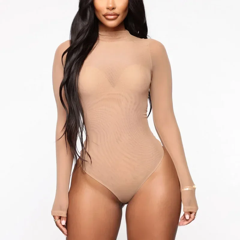 Women's Transparent Stretch Bodysuit Lingerie Underwear