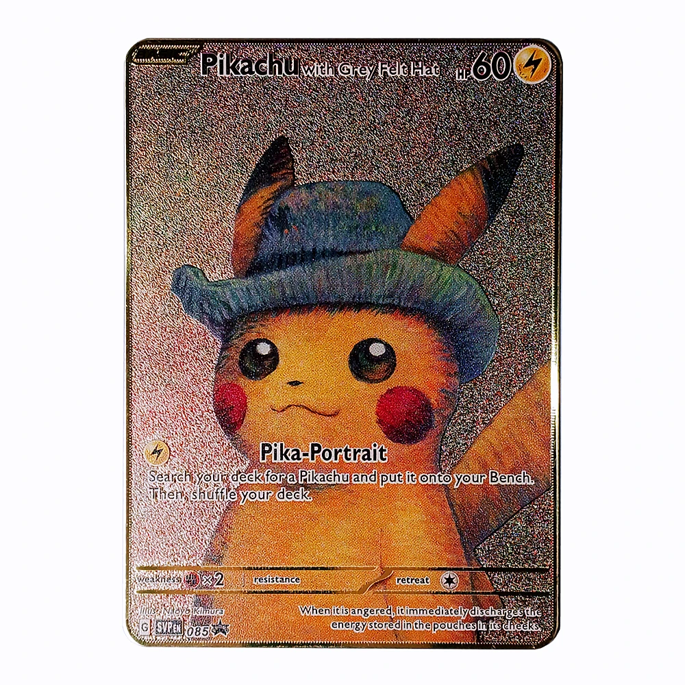 Pokemon Card Metal Pokemon Letters Venusaur Vmax Charizard Pikachu Gx Blastoise Vstar Gold Iron Cards Anime Game Giocattoli Per Bambini Regali