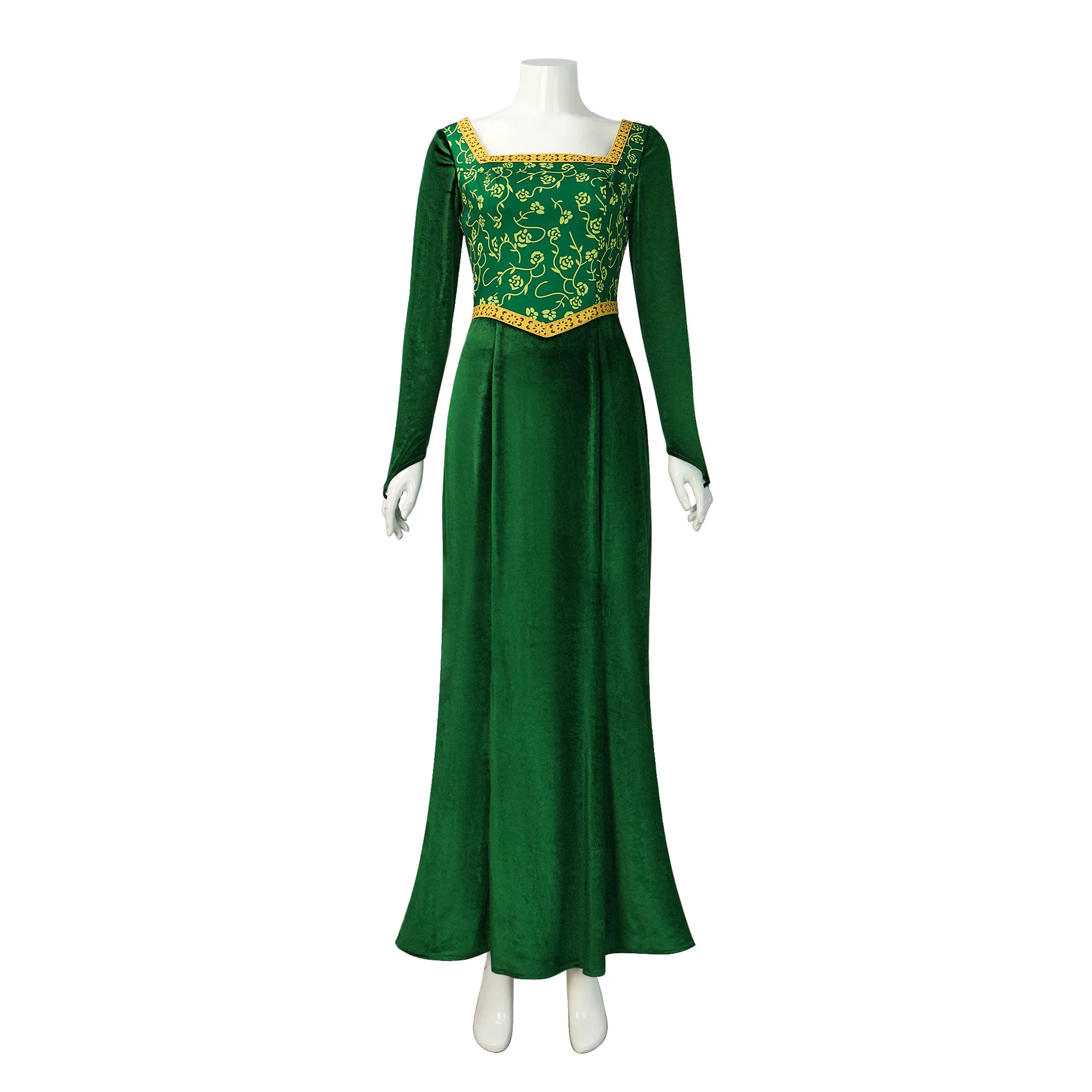 Monster Princess Cosplay Fiona Green Dress Costume Halloween Carnival Party Brank