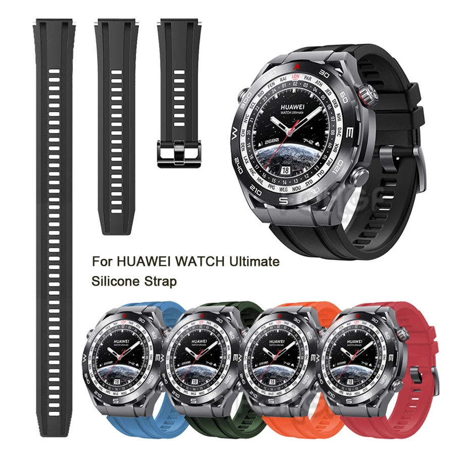 Cinturino Di Ricambio Per Huawei Watch Ultimate Strap Braccialetto In Silicone Per Huawei Ultimate Smart Watch Band Correa Belt