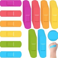 60pcs/set PE Waterproof Band Aid Colorful Self-adhesive Bandages Elestic Wound Plasters Skin Patch for First Aid Woundplast Tape 1