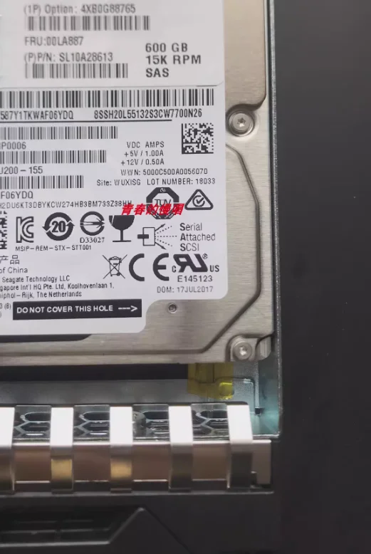 For 4XB0G88765 00LA887 600GB 15K 12Gb SAS RD450 RD650 hard drive