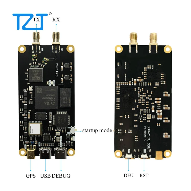 TZT SDR-Z103 AD9363+ZYNQ7010 소프트웨어 정의 라디오 1R+1T/2R+2T 개발 보드 QPSK BPSK FM AWGN GPS PlutoSDR과 호환 가능