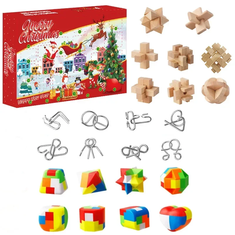 thumbnail image 1 of Calendario de Adviento Calendario de Adviento de Navidad Caja de regalo para niña Joyas Princesa Juguete de maquillaje de simulación Calendario de cuenta regresiva de 24 días Regalos de Navidad de Año, 1 of 5