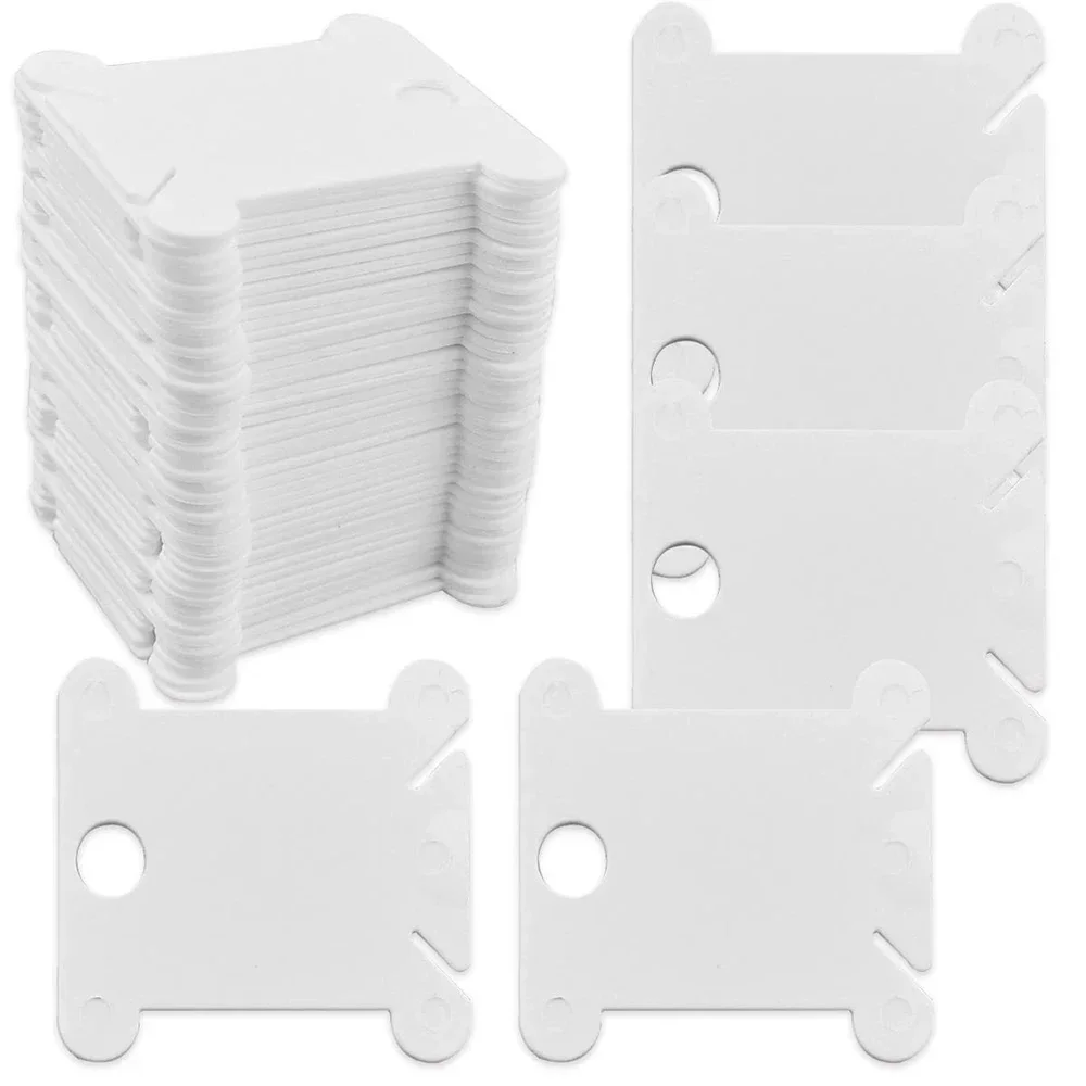 Description Picture 5 of item50/100Pcs Plastic Floss Bobbins Set Embroidery Floss Organizer Bobbin Winder Craft DIY Sewing Storage Thread Organizer Holder