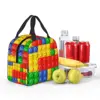 Custom Brick Builder Blocks Master Builder Insulated Lunch Tote Bag for Women Resuable Cooler Thermal Food Lunch Box Children 6