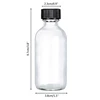 12PCS 60ml Small Glass Bottles With Airtight Lids Clear Sample Boston Bottle/Vials/Containers For Juice Ginger Shots Potion Oils 6