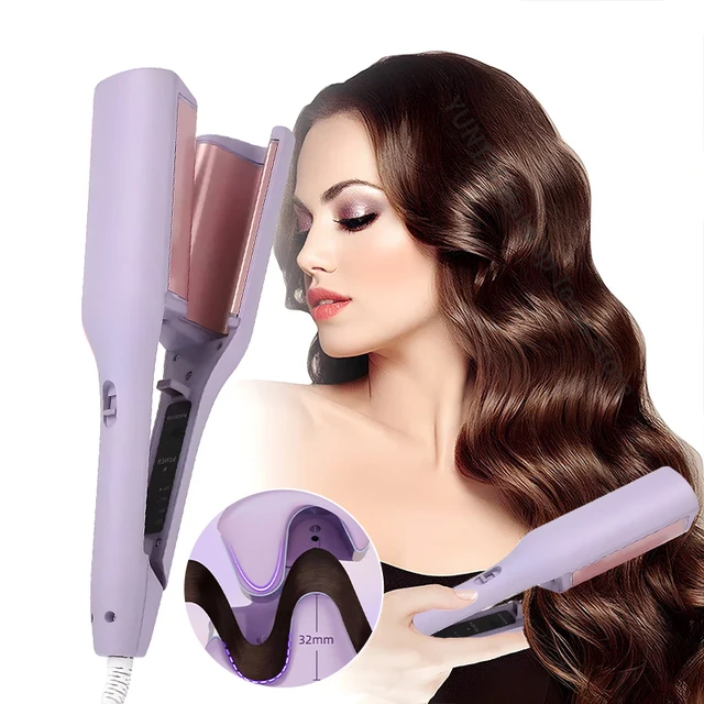 전기 웨이브 컬링 다리미, 32mm, 전문 프렌치 에그 롤, 물결 모양, 볼륨 헤어 스타일링 도구