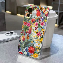 Clear Soft Transparent Floral Phone Case Cover for RedmiNote 13 Pro 5G (T8655)