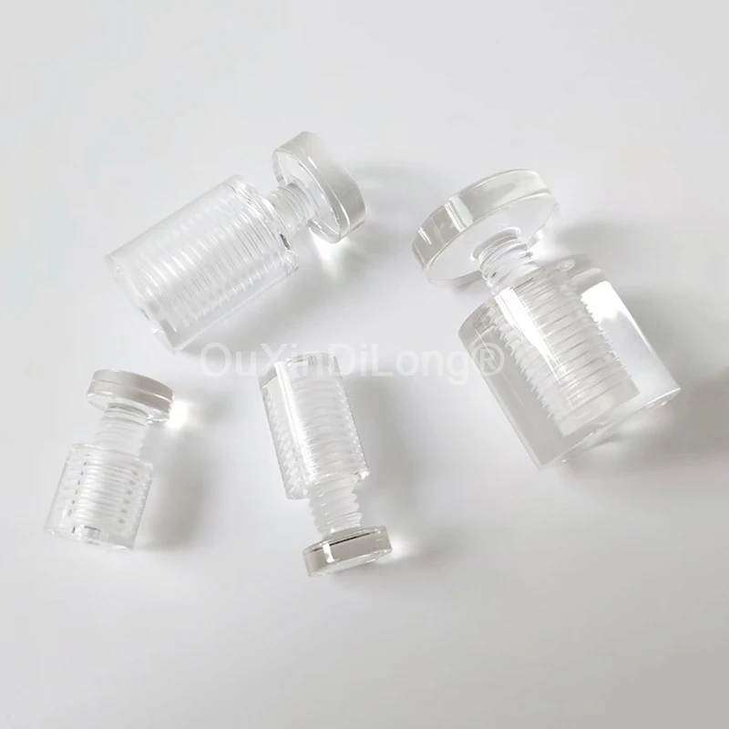 

50PCS Clear Standoffs 19X19mm Glass Standoff Nail Acrylic Plastic Standoff Screws Wall Mounting Advertising Sign Holder FG1256