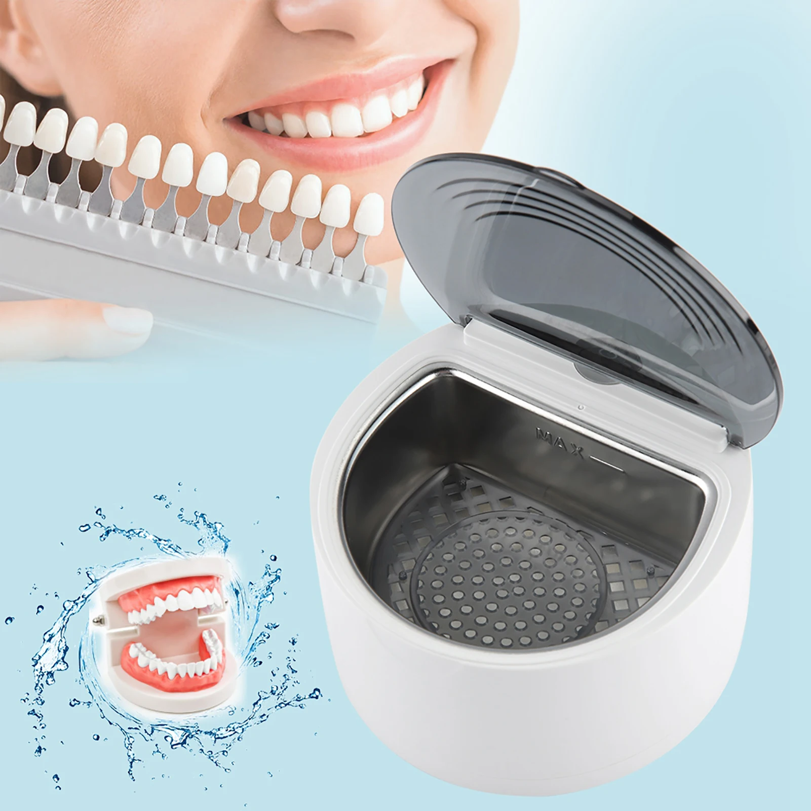 Description Picture 5 of itemDenture Cleaner Mouth Guard Cleaner Ultrasonic Denture Cleaner Retainer Mouth Guard Cleaning Machine Ultrasonic Retainer Cleaner
