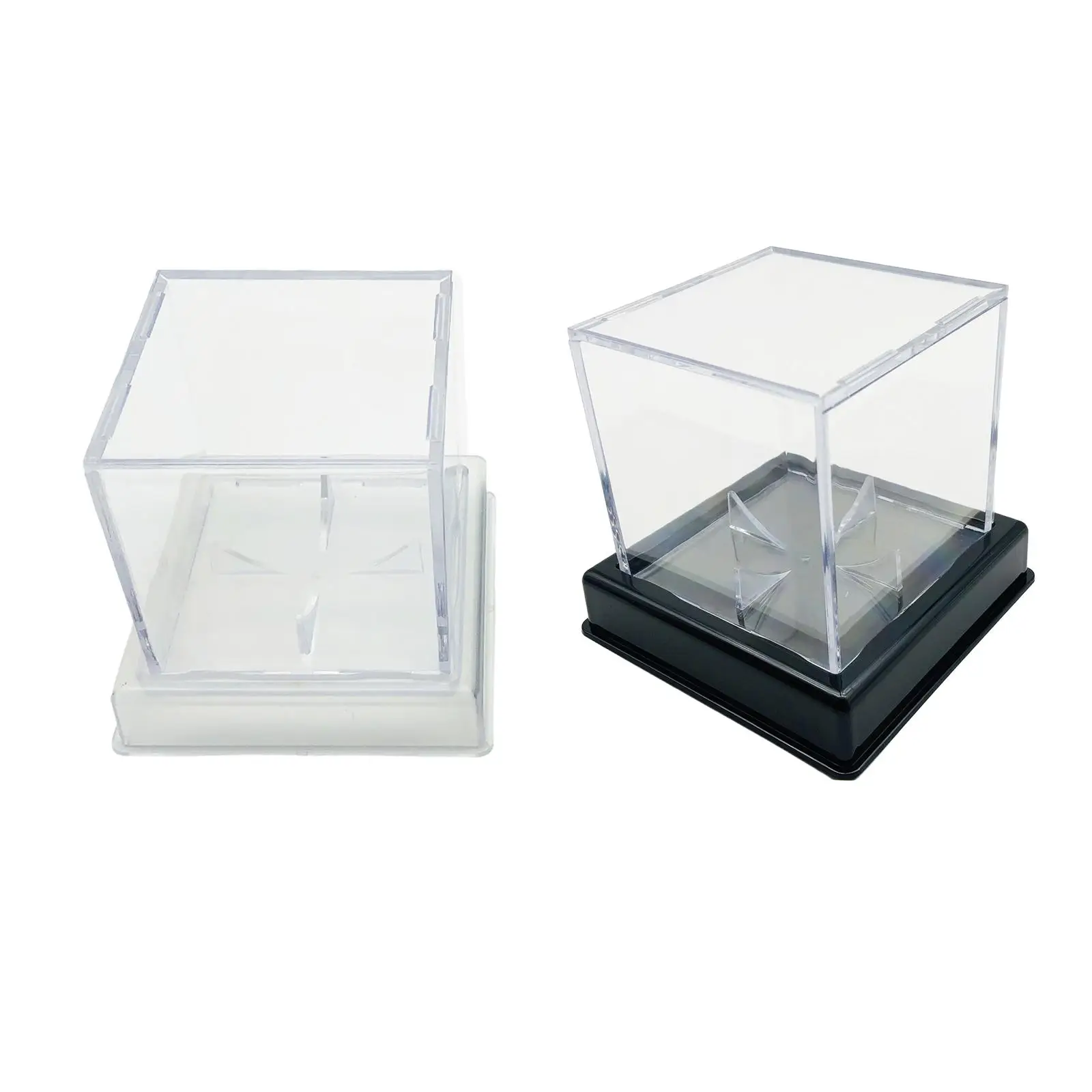 

Clear Acrylic Baseball Box Memorabilia Display Case Transparent Square Boxes 8cm for Official Size Ball Showcase Display Stand