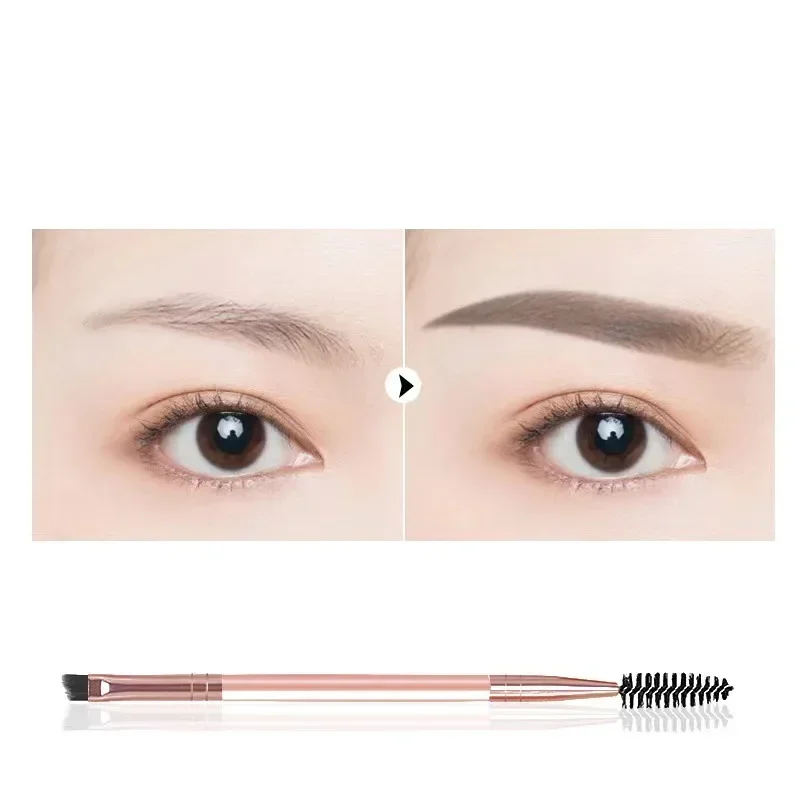1pcs Two-headed Eyebrow Brush Spiral Diagonal Corner Makeup Brush Wood Handle Easy To Carry Beautiful Makeup Tools Beauty makeup brushes