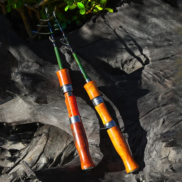 Hand Fishing Rods Mini Fishing Pole Rod Solid Wood Breaking