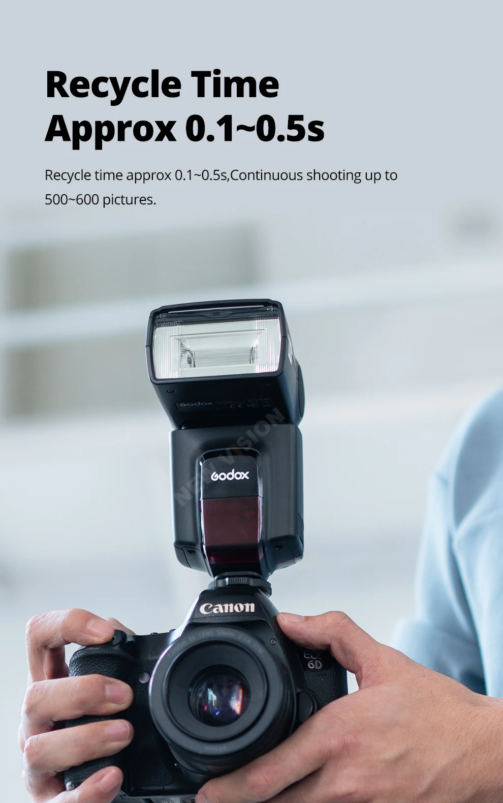 Godox TT520 II Flash TT520II with Build-in 433MHz Wireless Signal + Flash Trigge