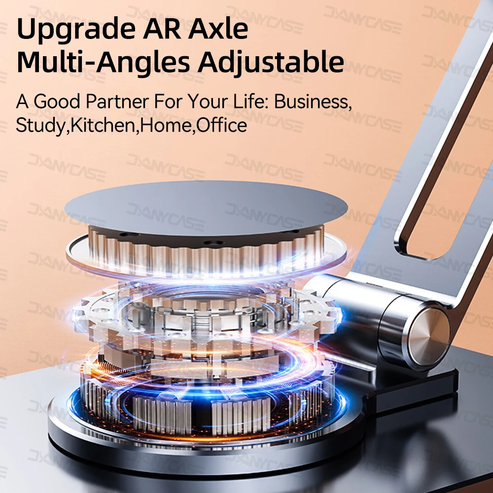 Suporte Dobrável Ajustável para Tablet Suporte de Rotação de 360 ° para Ipad Phone Samsung Xiaomi Lenovo Huawei Suporte - Imagem 2