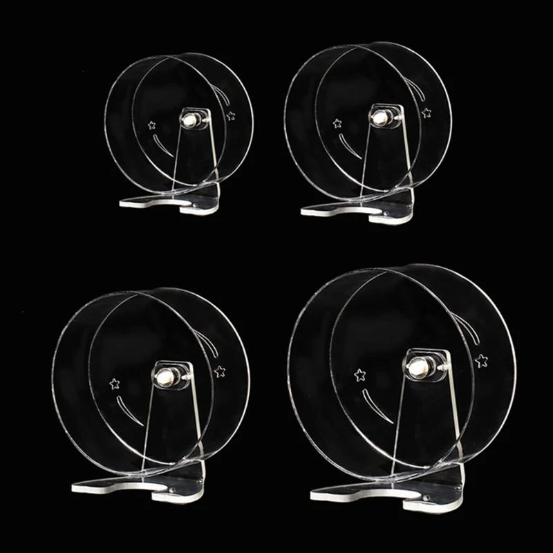 Transparent Acrylic Hamster Running Exercise Wheel Squirrel Chinchilla Rotatable Racing