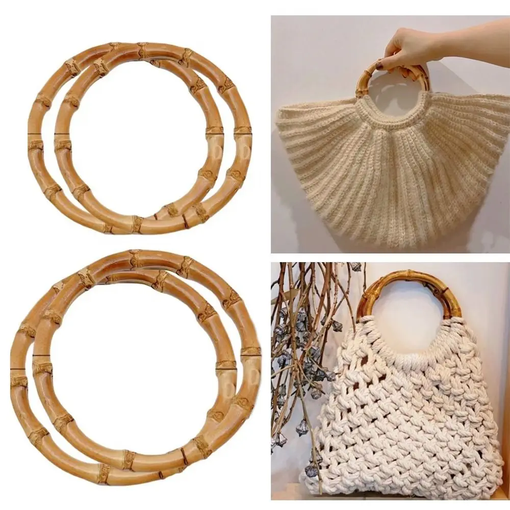 Manico per scatola regalo manici per borsa rotondi in bambù manico per borsa staccabile in bambù accessori per borsa confezione regalo