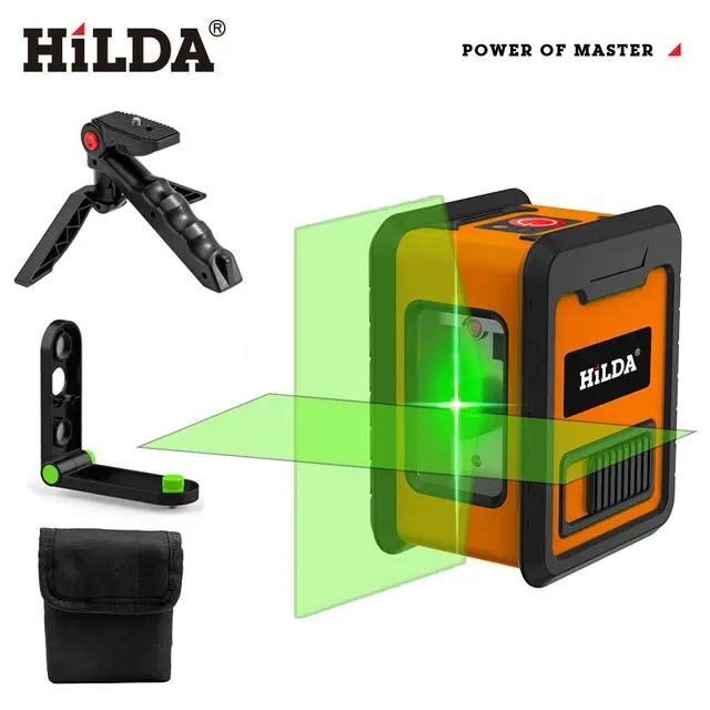 Hilda 2 Mini Linienlaser Wasserwaage selbstnivellierend grüne Strahlen Laser horizontal & ver - Bild 17 von 17
