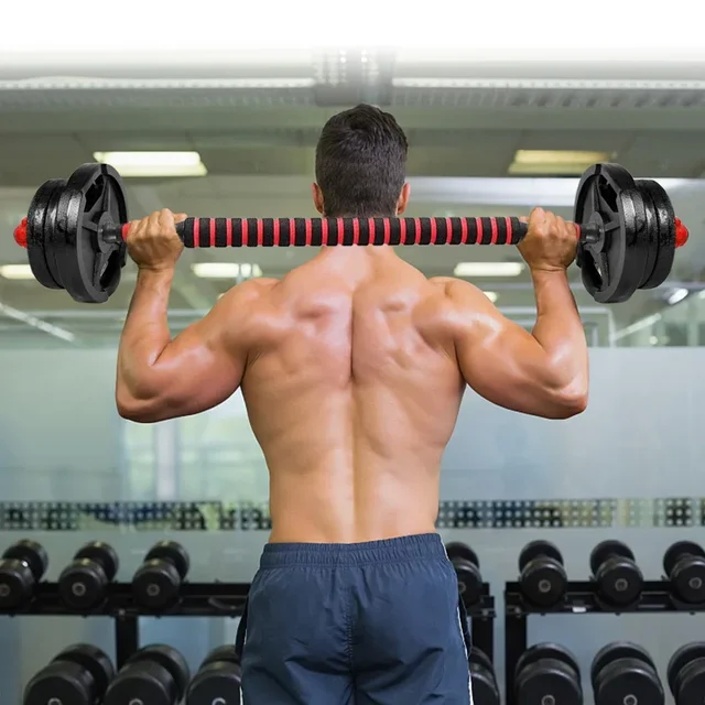 Threaded Dumbbell Handle Bar Extension Bar Set Adjustable Dumbbell Bars for Weight Lifting Home Gym Fitness Exercise weights bar 5