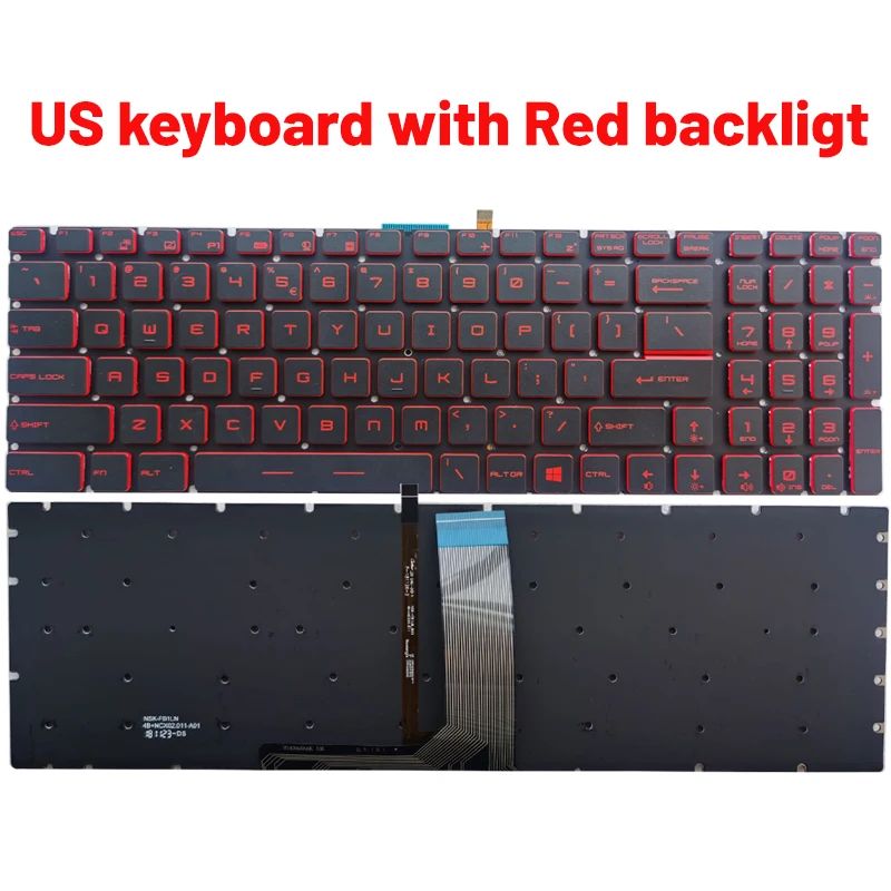 Teclado Portátil Russo us Espanhol Latim para Msi Gv62 8rc 8re Gv62vr 7rd Gv72 7re Gv72vr Gl63 8re Gl63 9sd Gl63 9se Novo - Imagem 3