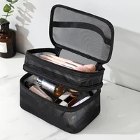 1/2/3 Layers Portable Mesh Travel Lightweight Cosmetic Storage Bags Large Capacity Toiletry Bag for Home Hotel Makeup Bag 1