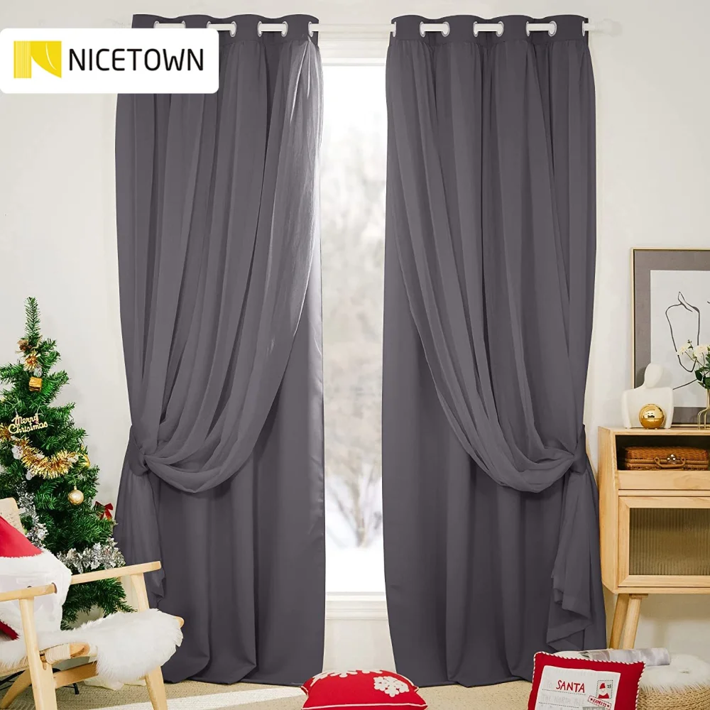 ELEGANCE 1PC SOLID VOILE SHEER WINDOW DRESSING CURTAIN GROMMET PANEL DRAPES 