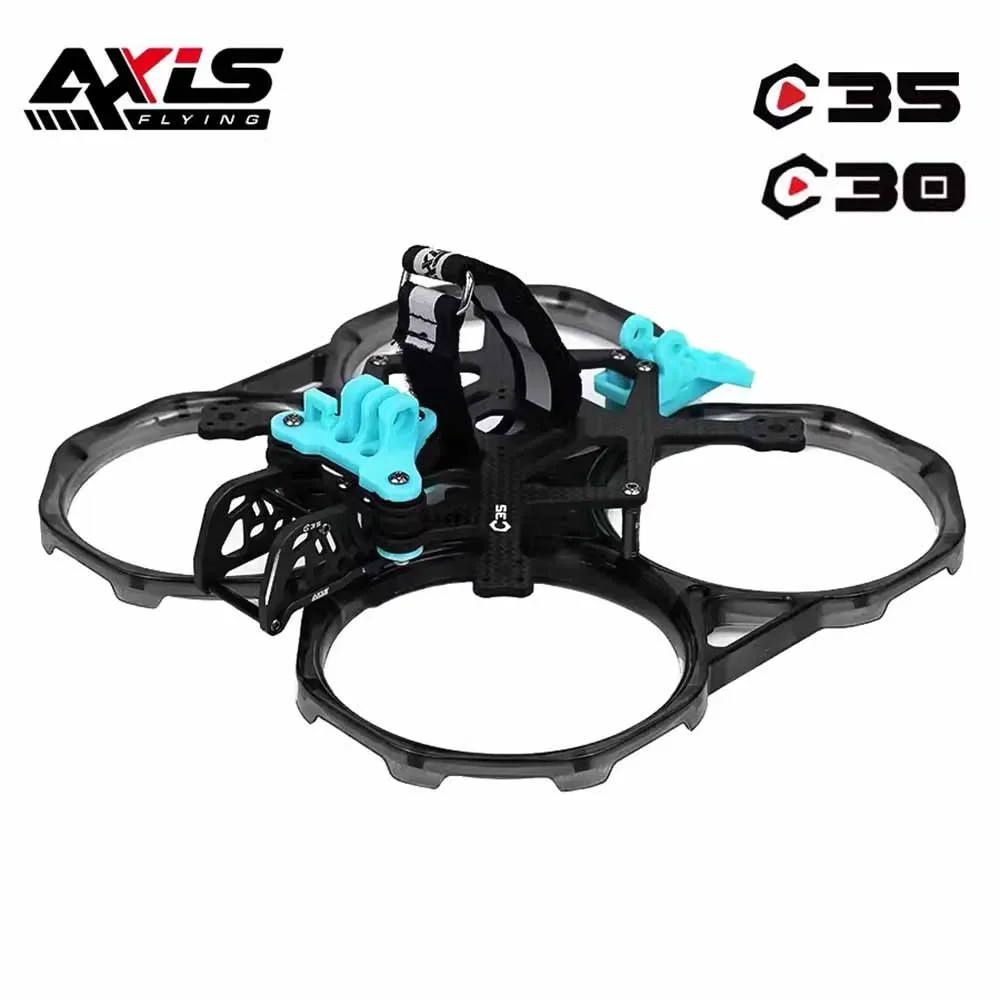 

Axisflying C30, 138 мм, 3,0 дюйма/C35, 152 мм, 3,5 дюйма, углеродное волокно, рамка пропеллера Cinewhoop, защита для радиоуправляемых FPV беспилотных летательных аппаратов CineON