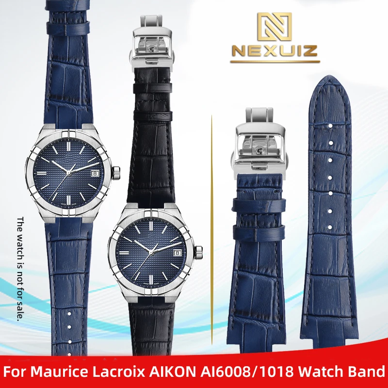 Cinturino Speciale In Vera Pelle Per Cinturino In Butterflybuckle Con Cinturino In Butterflybuckle Serie Aikon Ai6008 Ai1018 Impermeabile