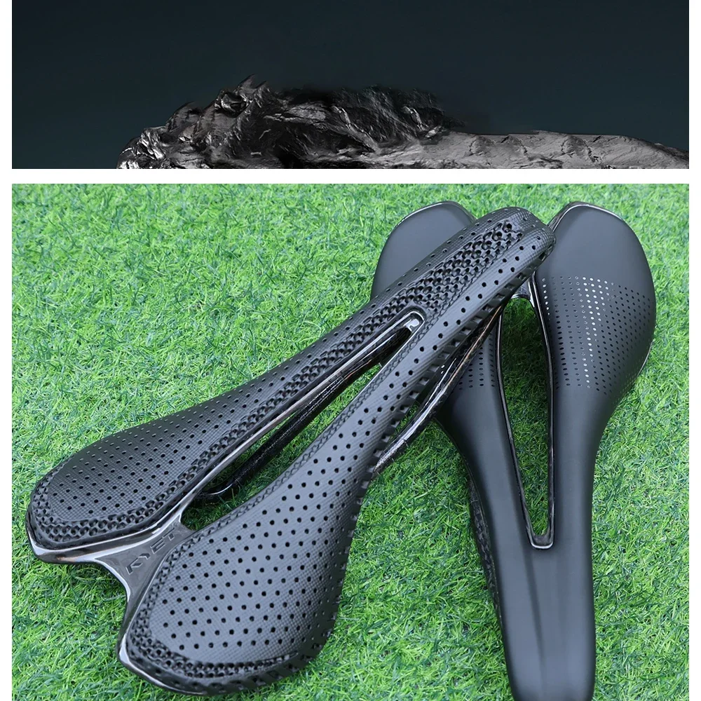 RYET 12K Vollcarbon-Sattel mit 3D-Druck, 122 g, für Triathlon, Rennrad, MTB, Gravel, Fahrrad, leichter Fahrradsitz, EVA-Oberfläche, 7 x 9 mm – Detail 23