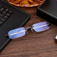 Foldable Rimless Reading Glasses Men Anti-blue Light Eyeglasses Women High Quality New Design Hyperopia Reader 2