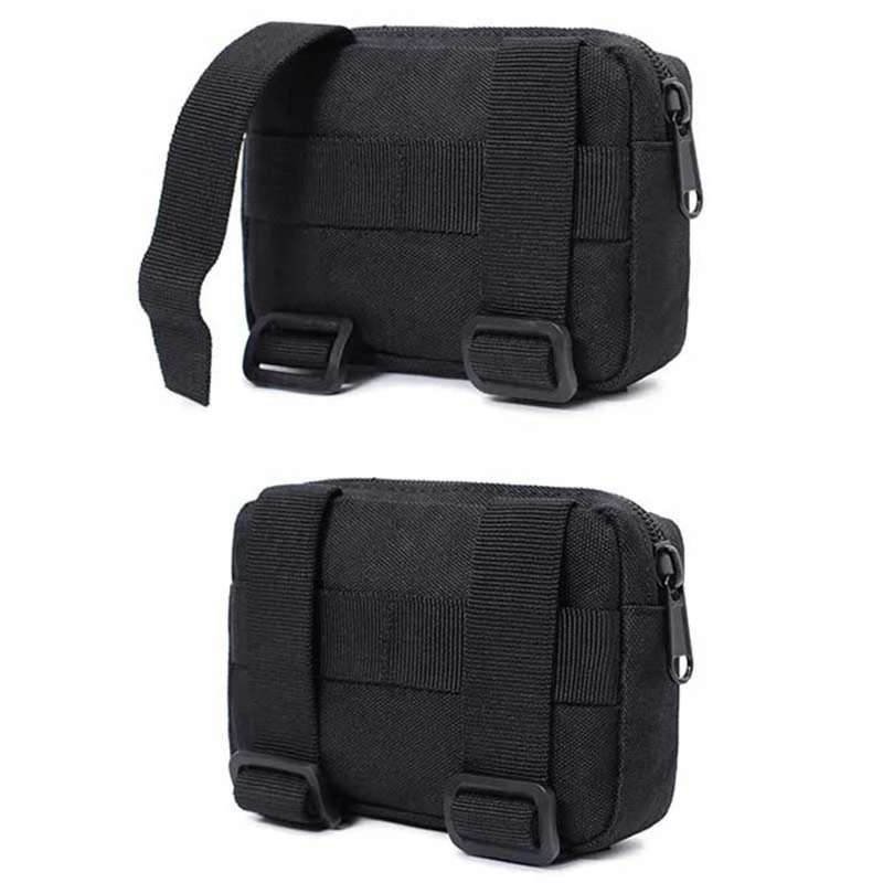 Double Layer Military EDC Pack Men Tactical Molle Waist Belt Nylon Hip Pouch Fanny Pack Camping Hunting Accessories Utility Bag