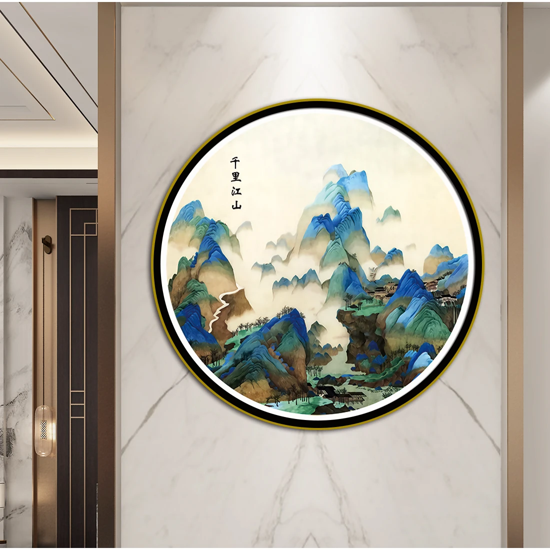 Scenery Qian Li Jiang Shan Cross Stitch DIY Kits 11CT 9CT New Handicraft Embroidered Home Circular Landscape Decorative Painting