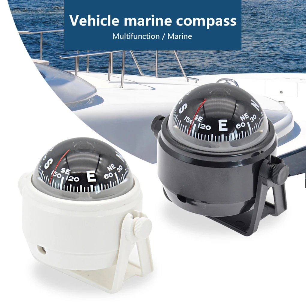 1 Set Boat Compass Marine Compasses Convenient Durable Navigation Tools Navigate Device Sailing Tool for Outdoor Black