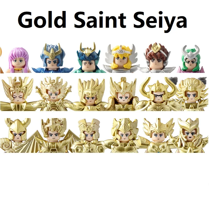 New Gold Saint Seiya Set Mini Action Figure Building Blocks Toys 3