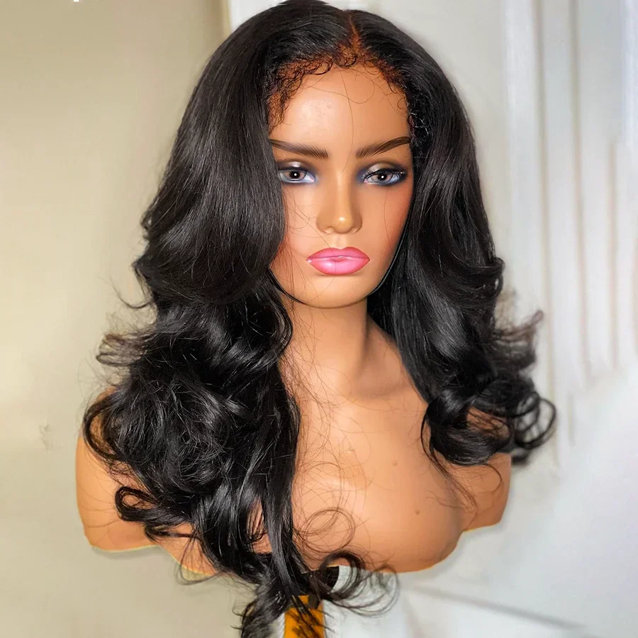 4C Kinky Edges Curly Baby Hair Wig 13x6 HD Lace Frontal Wig 100% Human Hair Body Wave 13x4 Lace Front Human Hair Wigs for Women 4