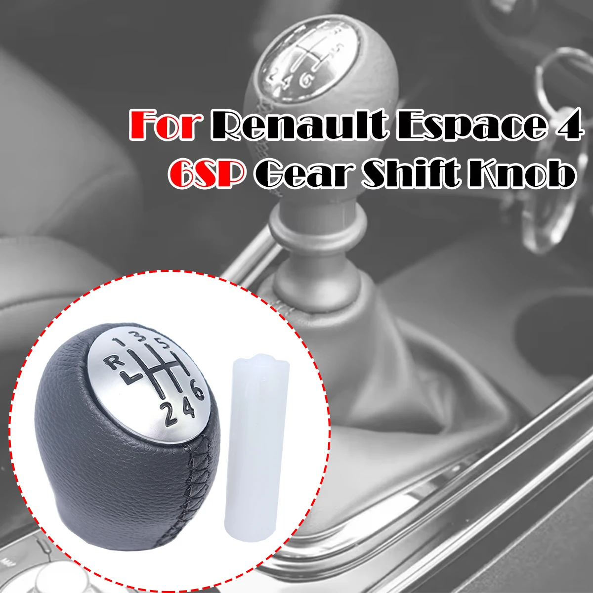 6 geschwindigkeit Auto Schaltknauf Kopf Stick Handball Kopf Für Renault Espace 4 MK4 Megane 2 3