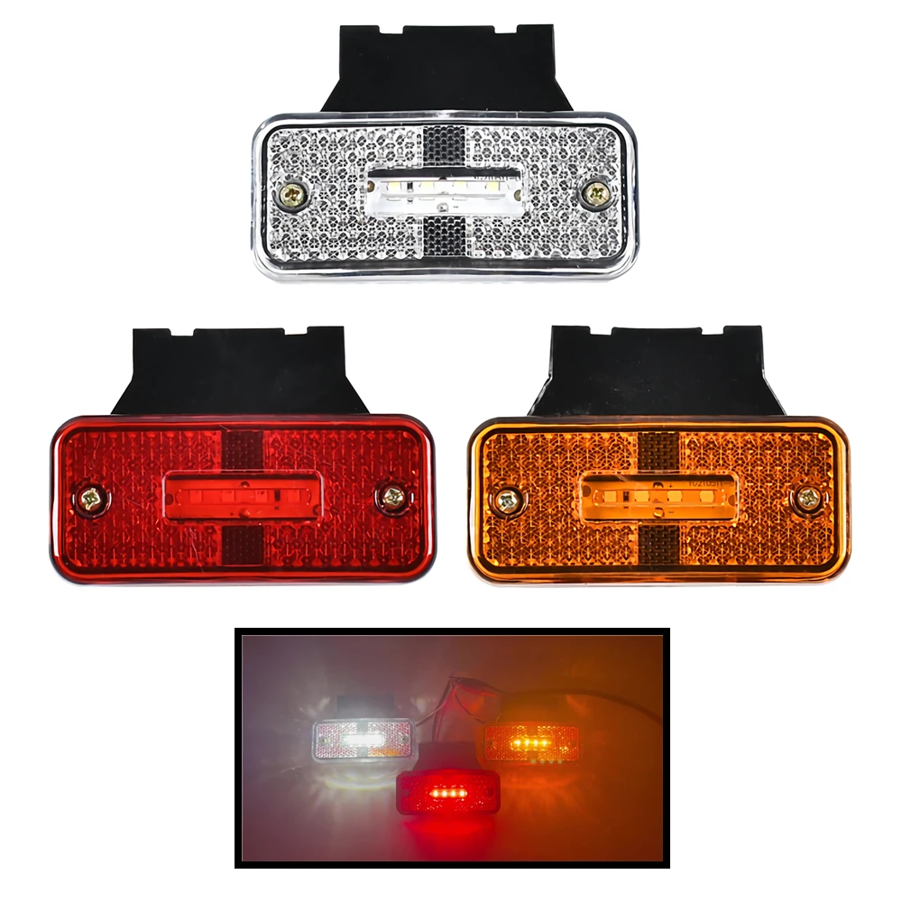 10Pcs Trailer Clearance Lights LED Side Marker Truck 24V Lanterns For