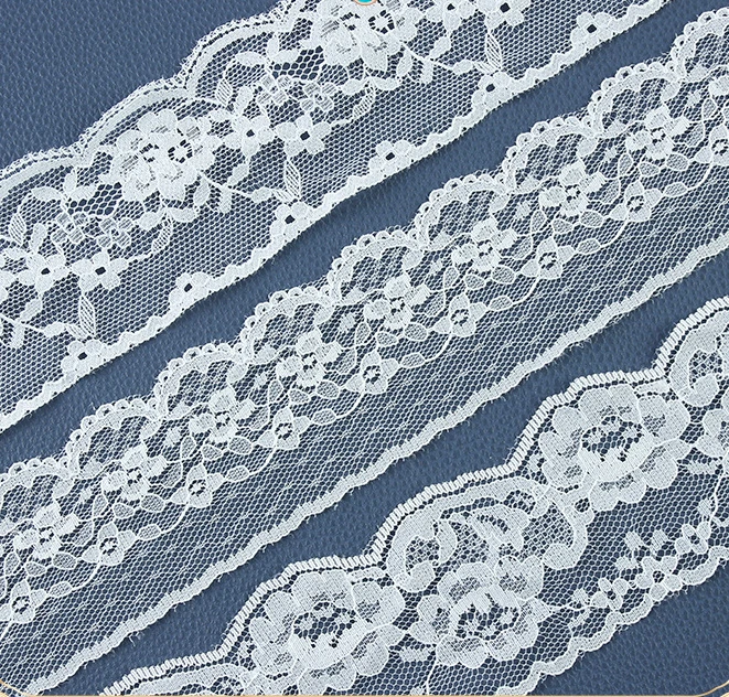 

White Lace Fabric Trim Ribbons Embellishment Handmade Sewing Cloth DIY Accessories Non Elastic Lace Wedding Dress Accessories