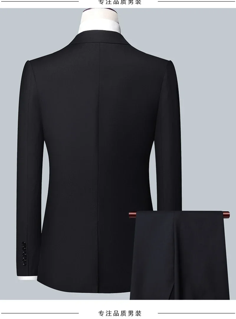 Men's Fashion Casual Outdoor Gentleman Business Wedding Slim-fit Formal British Style Wedding Suit S-8XL (Blazer + Vest + Pants) mens suit