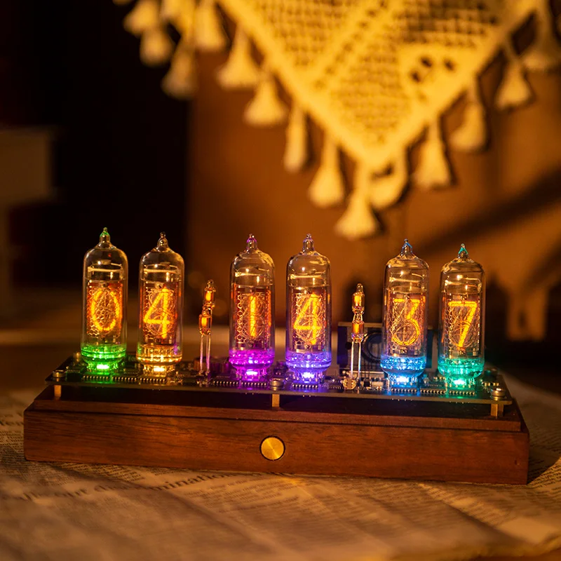 6 bit IN14 Glow Tube RGBClock Module Nixie Clock Audio Accessories wifi auto calibration time